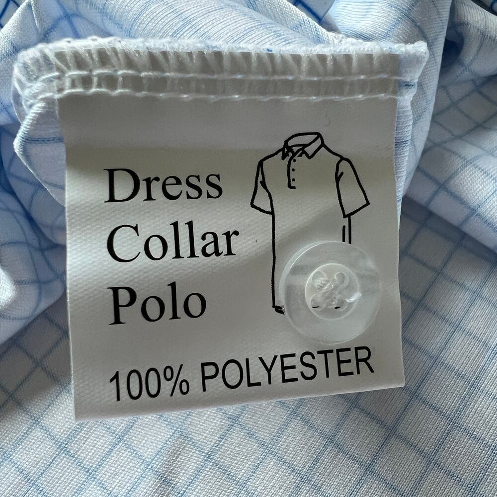Collars & Co Flawed Mens XL Tall Blue White Square FLAWS Read - Picture 9 of 16